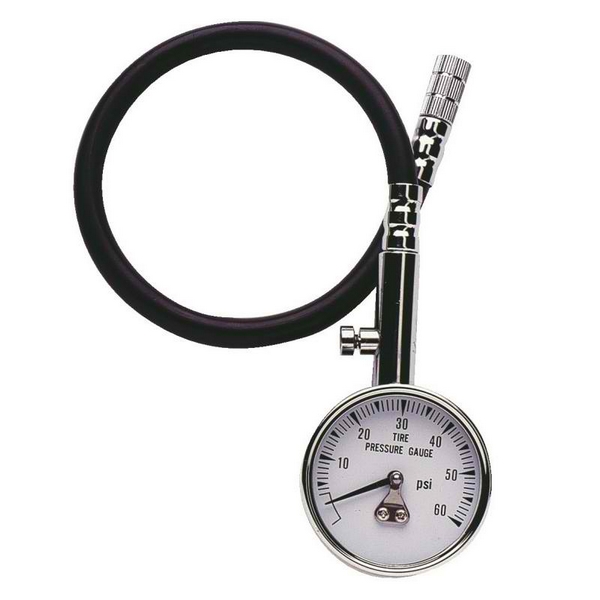 0-60 Tire Gauge w/12" Hose